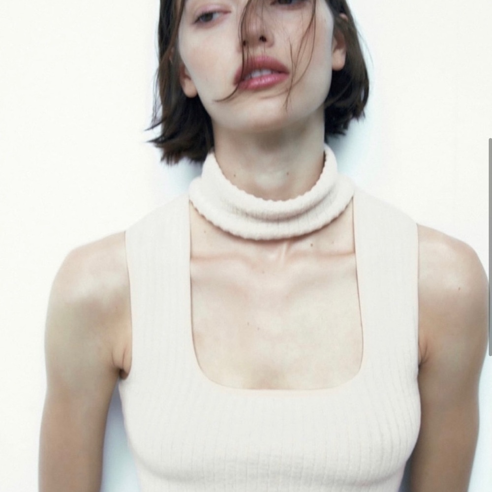 Zara Choker Tank Top Size Medium NWT
